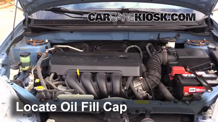 How to Add Oil Toyota Matrix (2003-2008) - 2008 Toyota Matrix XR 1.8L 4 ...